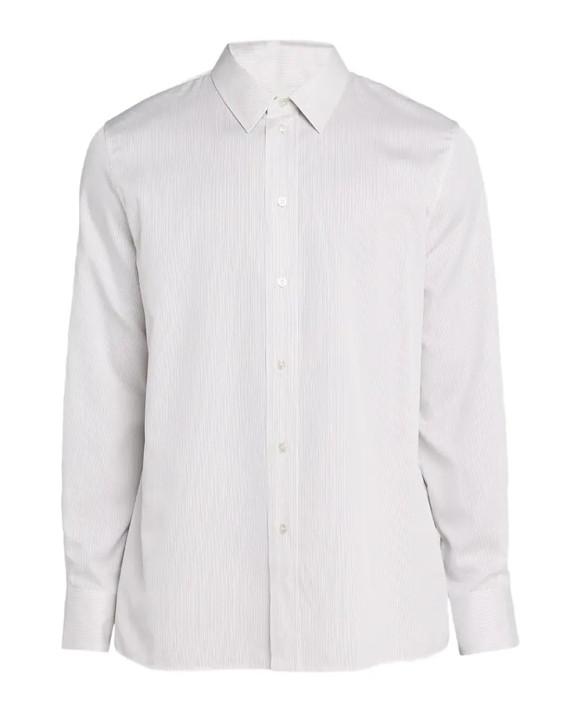 Saint Laurent Men 's Poplin Fine Stripe Sport Shirt