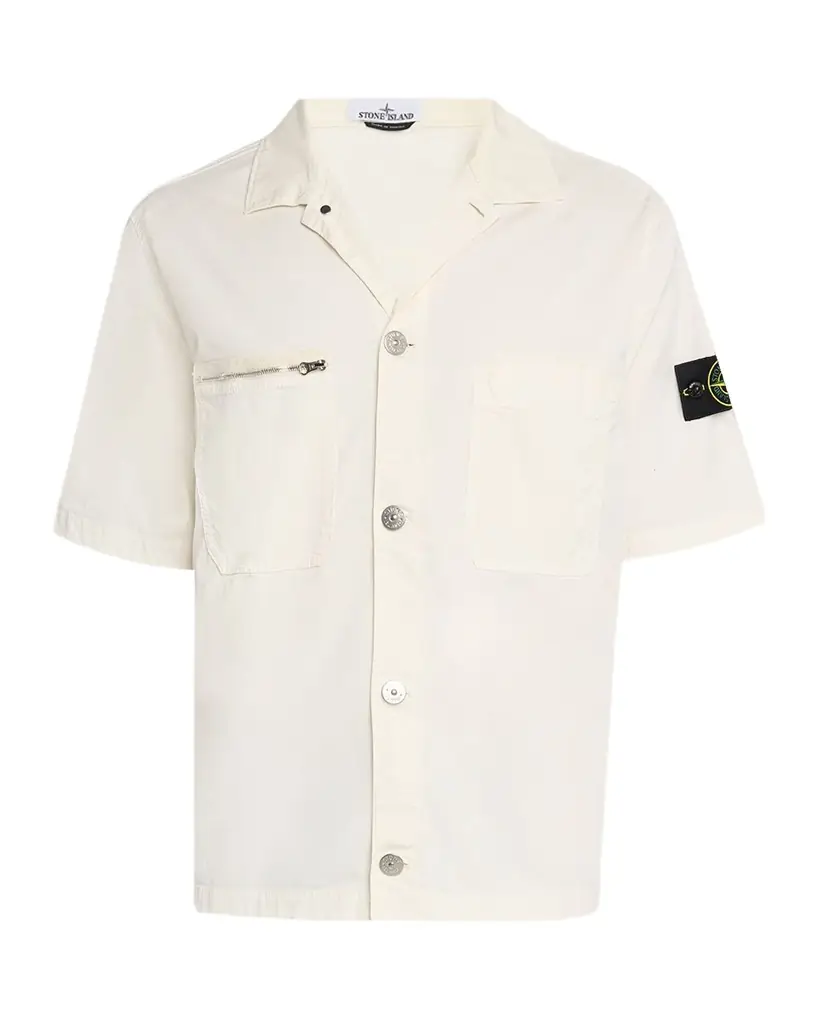 Stone Island Men 's Cotton Twill Stretch Overshirt