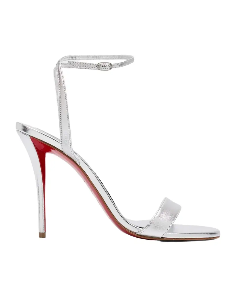 Christian Louboutin 100mm Miss Z Metallic Leather Sandals