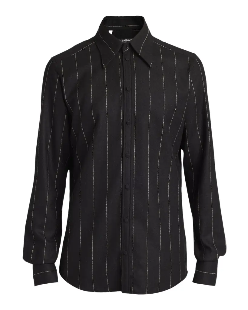 Dolce & Gabbana Men 's Pinstripe Wool-Blend Shirt