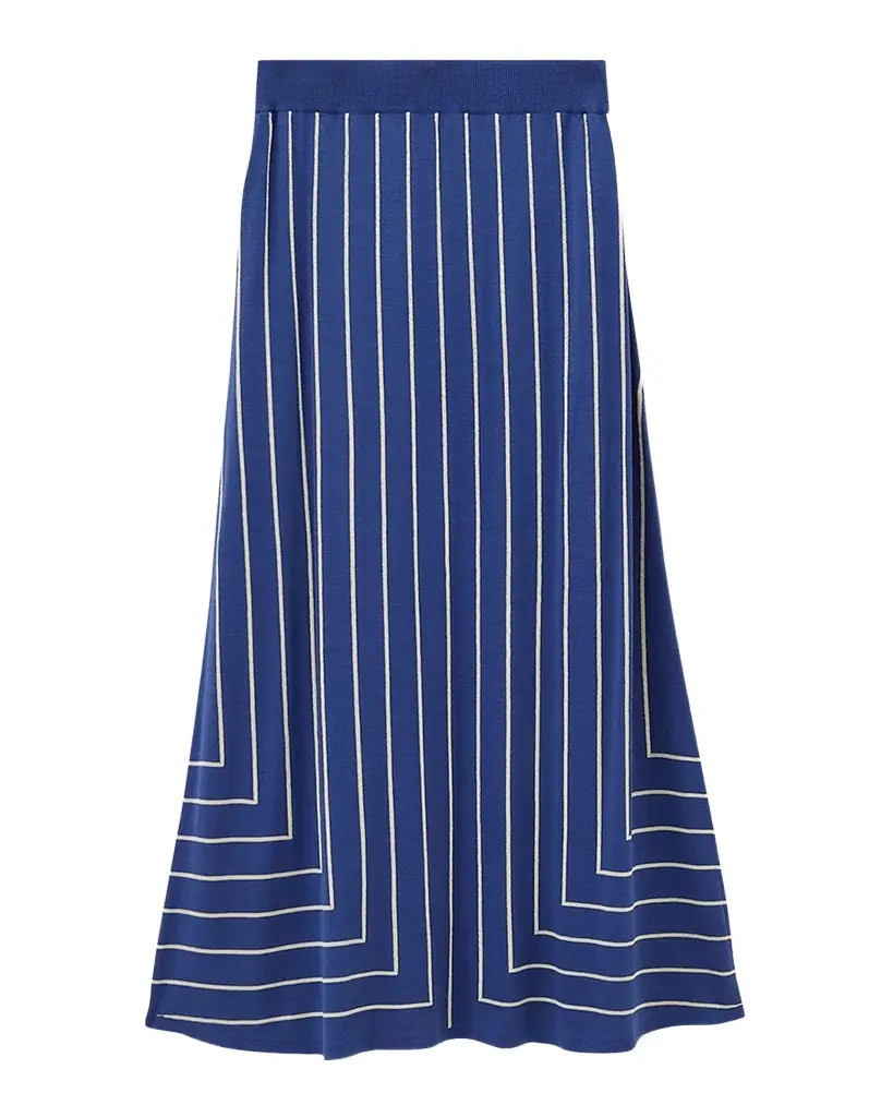 Joseph Geometric Jacquard Knit Maxi Skirt