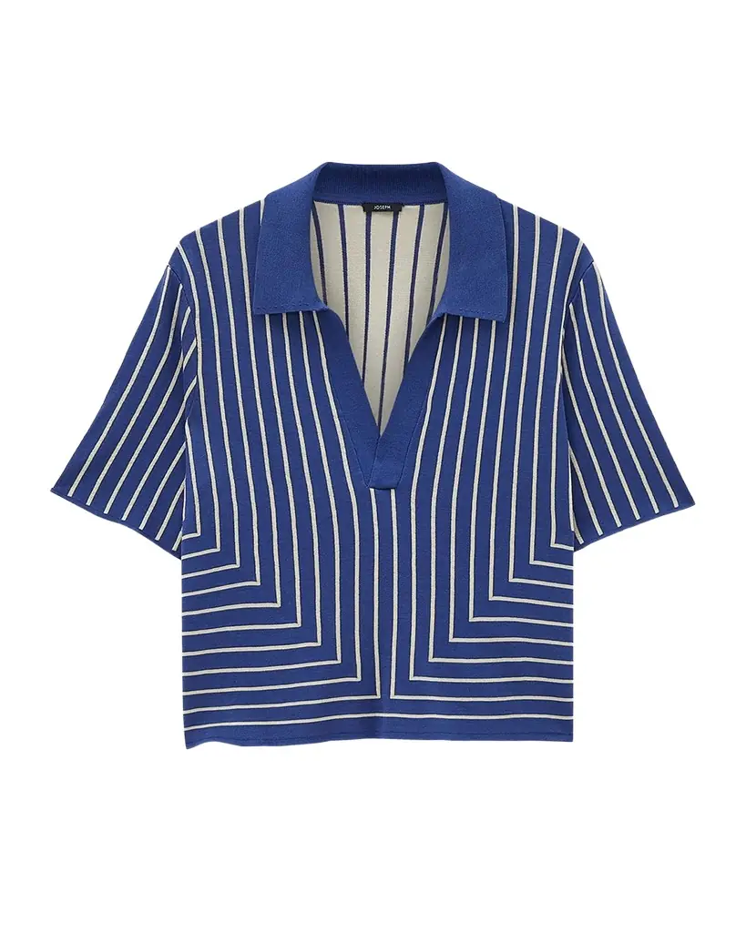 Joseph Geometric Jacquard Knit Top