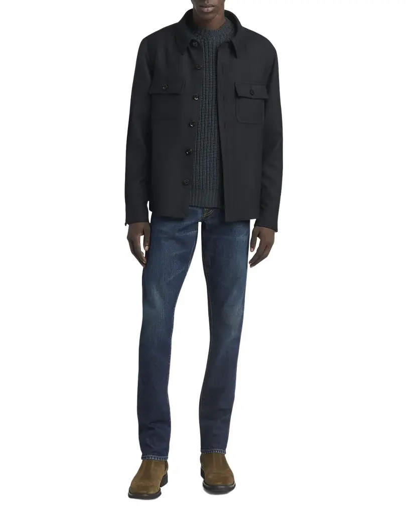 TOM FORD Men 's Wool and Silk Double Pocket Jacket