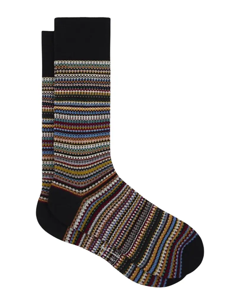 Paul Smith Men 's Pique Signature Stripe Crew Socks