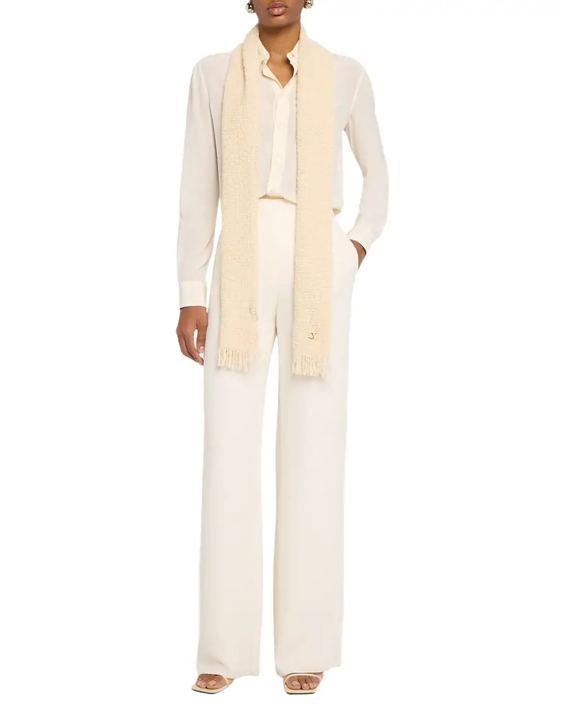 Valentino Garavani VLogo Signature Cashmere and Wool Jacquard Scarf