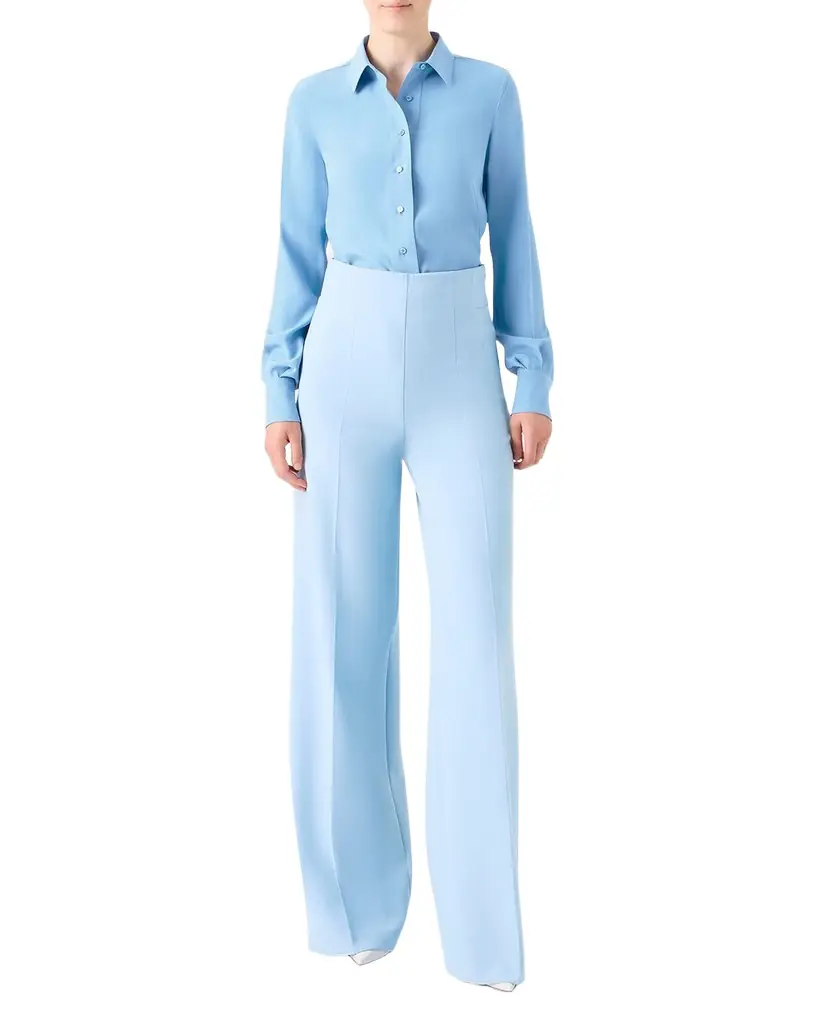 Akris Silk Crepe Button-Down Shirt
