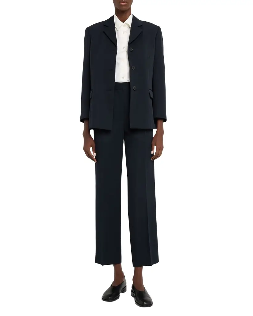 THE ROW Relian Straight-Leg Wool Ankle Pants