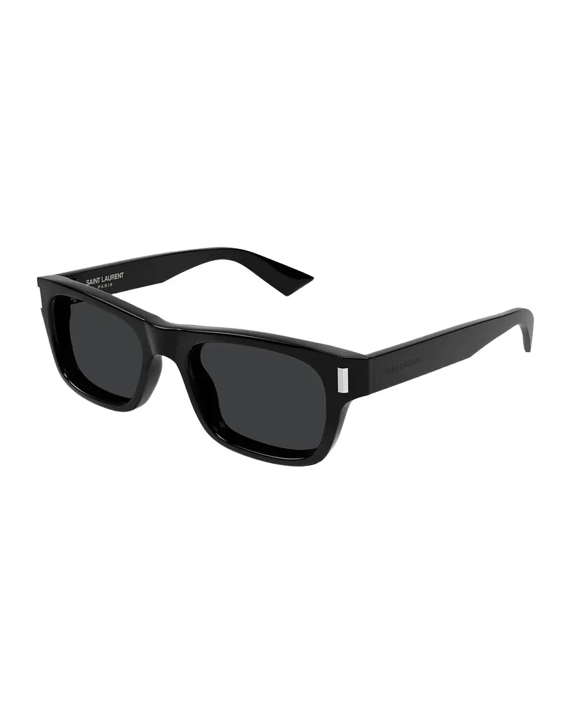 Saint Laurent Men 's SL 83-001 Acetate Rectangle Sunglasses