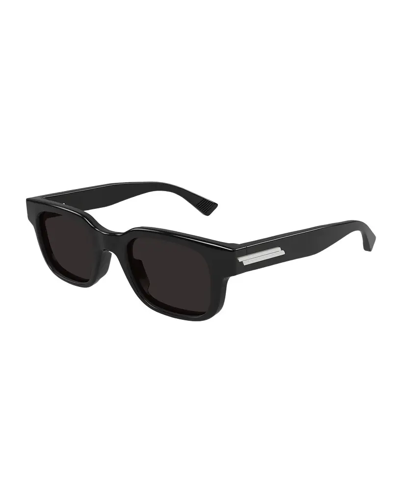 Bottega Veneta Men 's Bv1411s-001 Acetate Rectangle Sunglasses