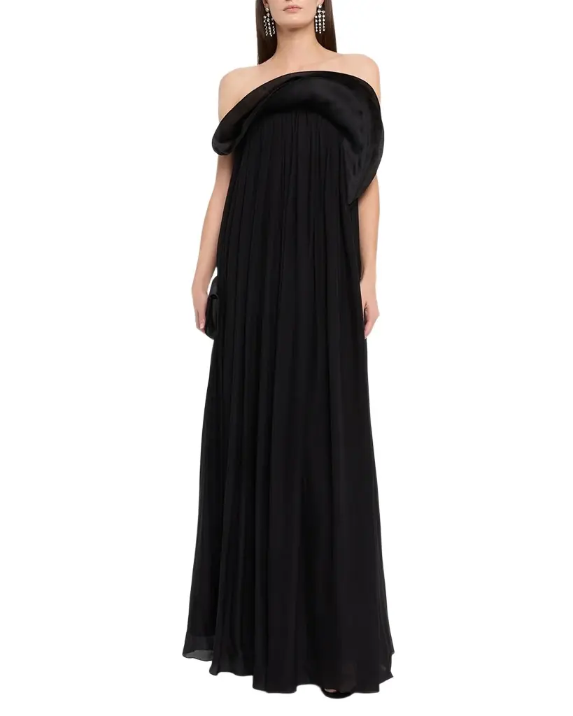 Gaurav Gupta Waterfall Sculptural Ruffle Strapless Gown