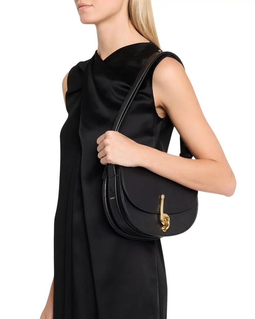 Burberry Bridle Small Leather Saddle Shoulder Bag