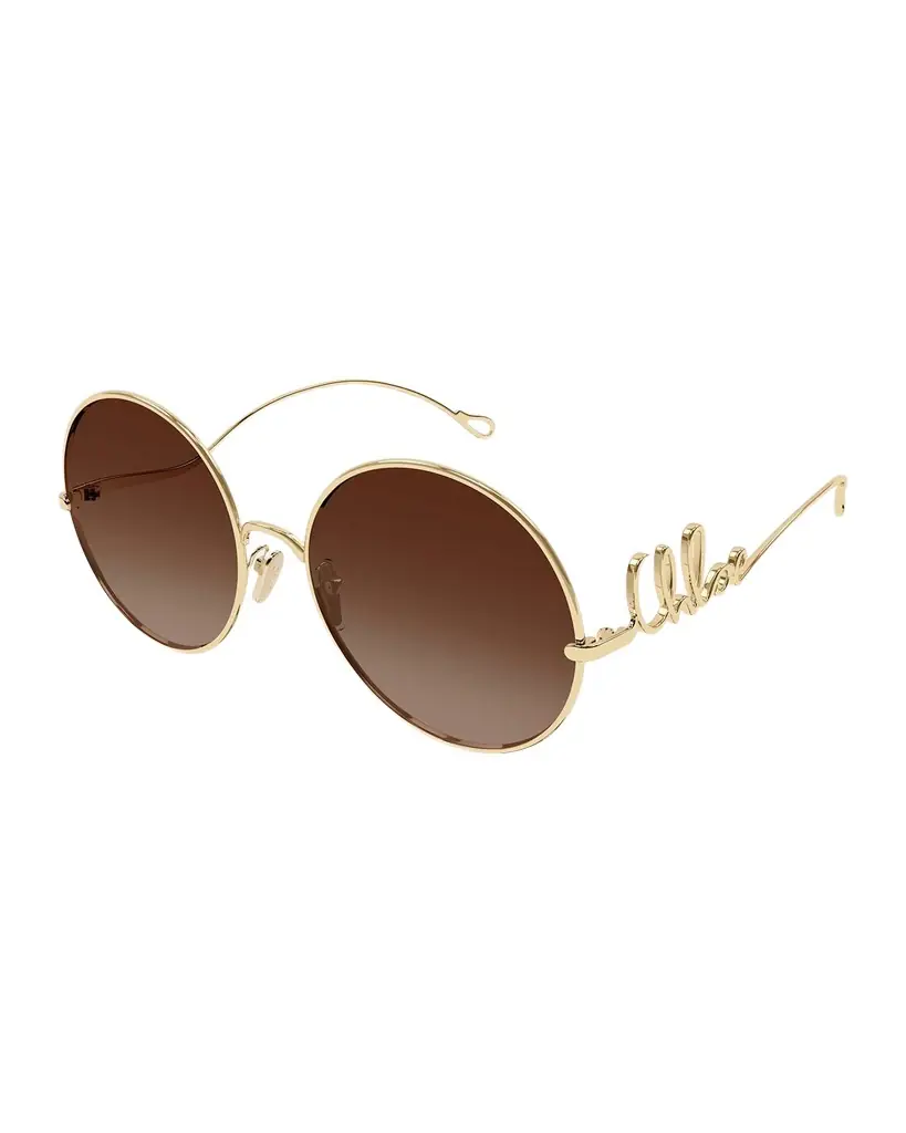 Chloe Iconic Metal Round Sunglasses