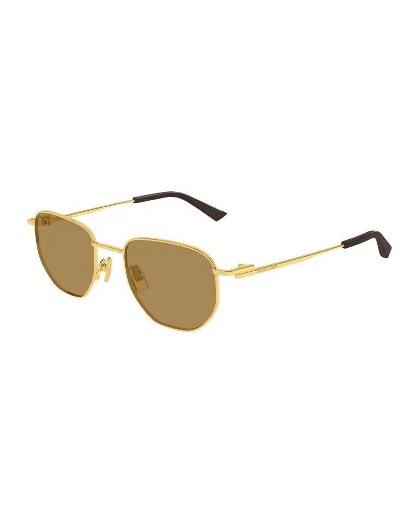 Bottega Veneta Men 's Bv1301s-007 Metal Aviator Sunglasses