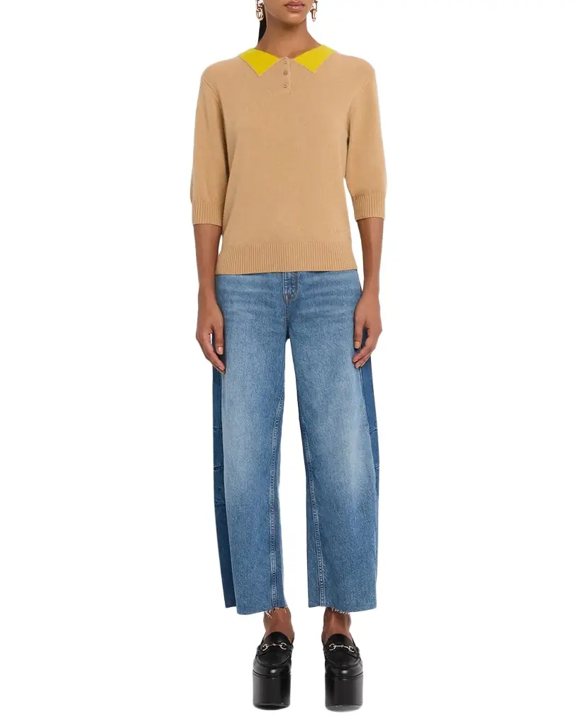 Marc Jacobs Trompe-L 'oeil Knit Polo Sweater