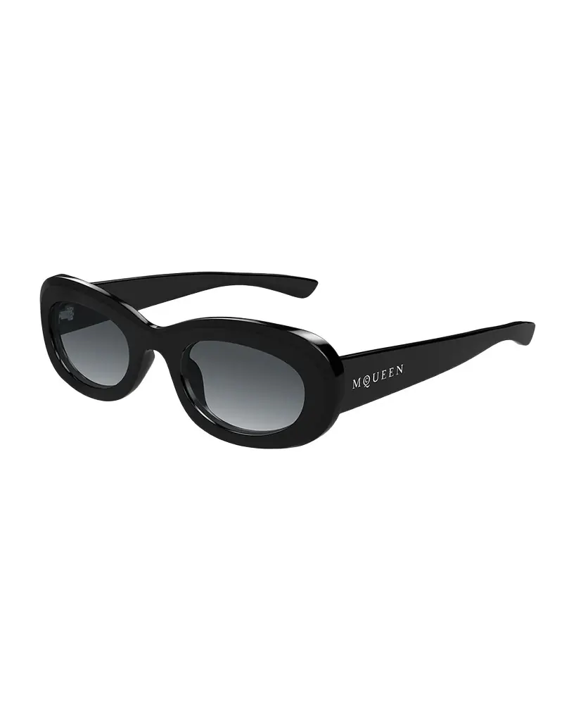McQueen 59mm Acetate Oval Sunglasses
