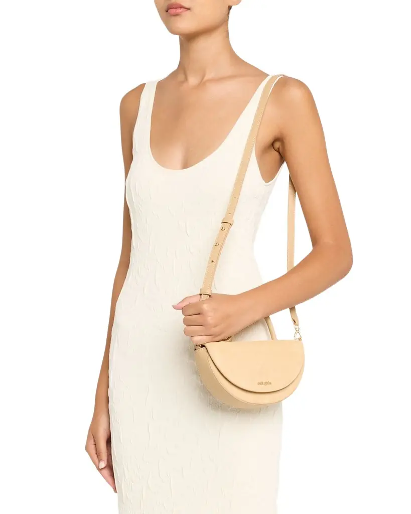 Cult Gaia Azariah Suede & Leather Top-Handle Bag