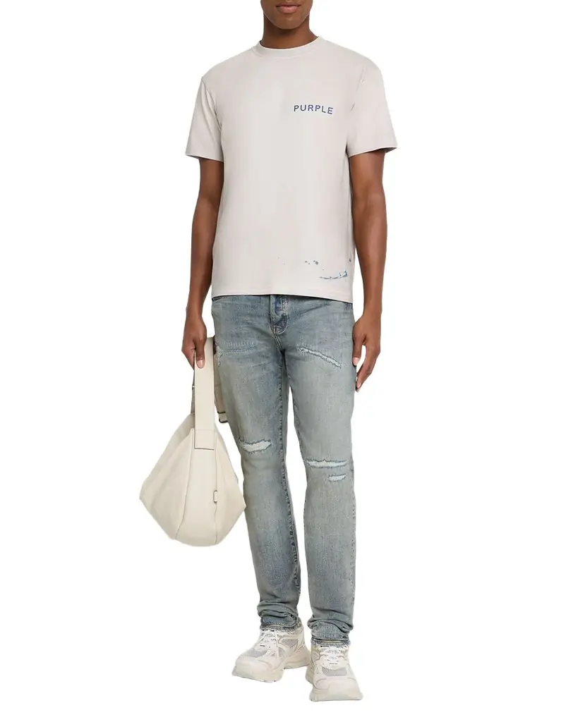 PURPLE Men 's Rip & Repair Skinny Jeans