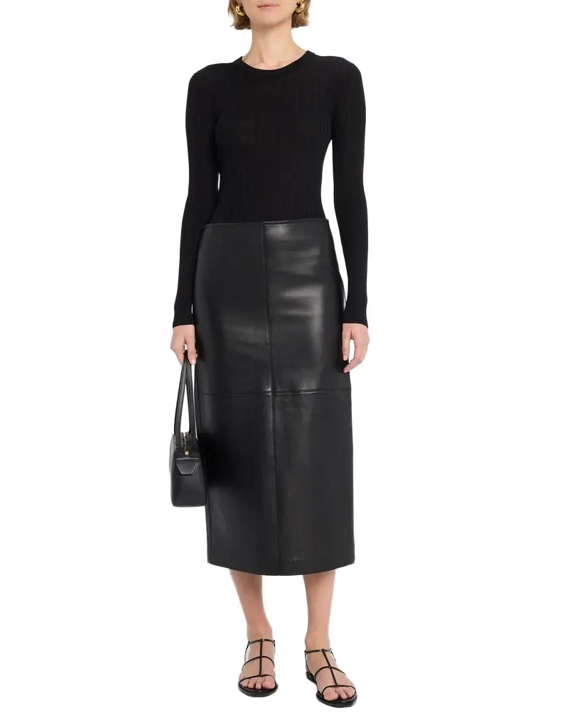 A.L.C. Kyle Ribbed Wool Long-Sleeve Top