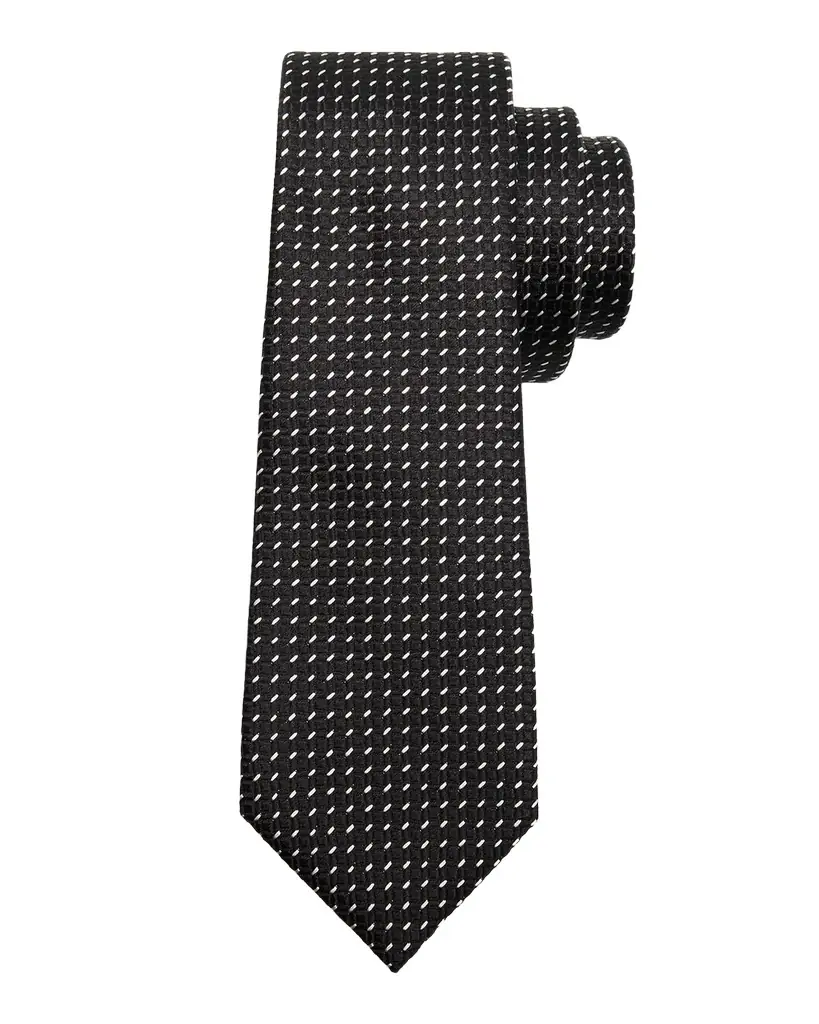 TOM FORD Men 's Micro Dash Mulberry Silk Tie