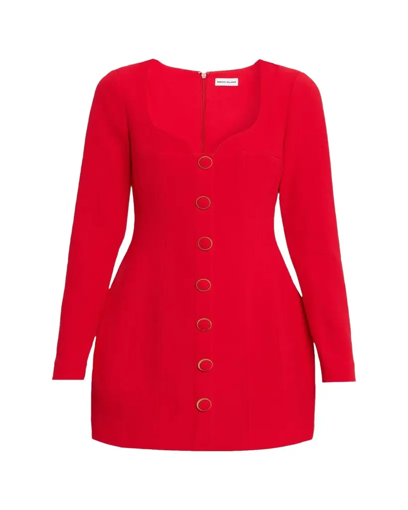 REBECCA VALLANCE Cameron Sweetheart Crepe Mini Dress