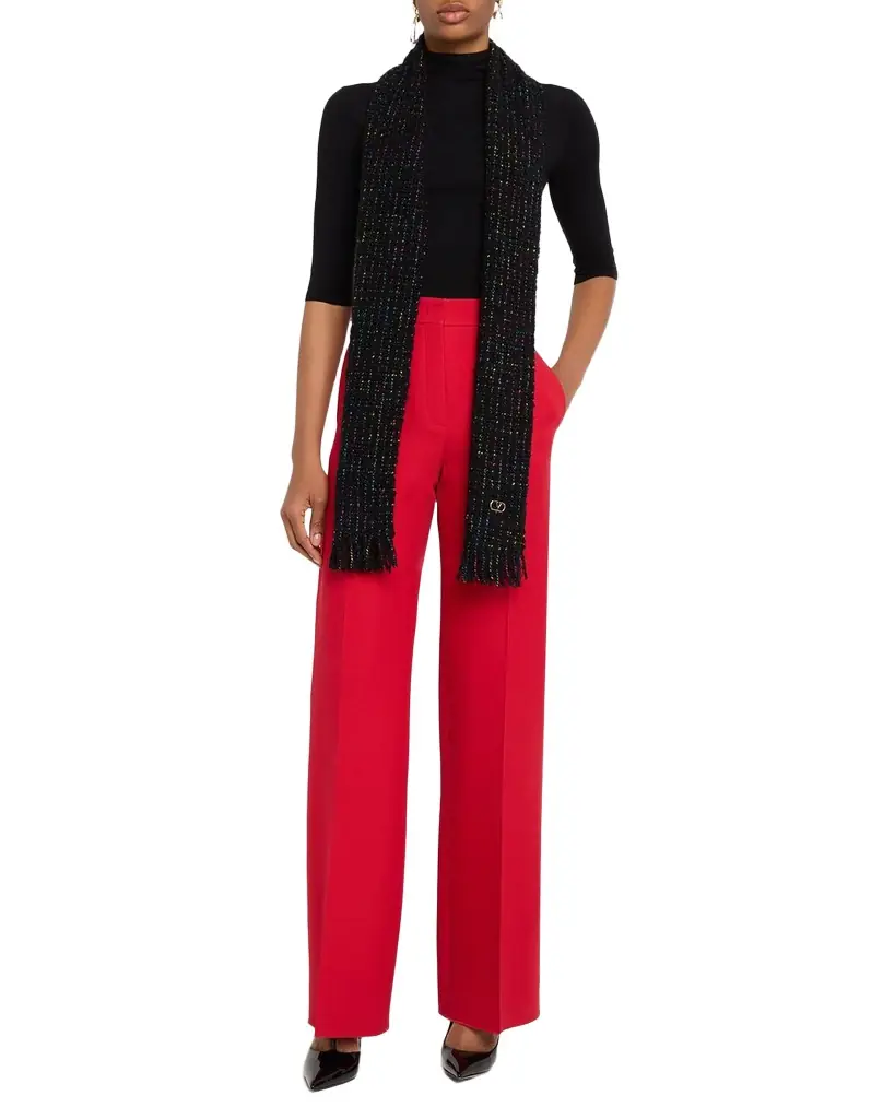 Valentino Garavani VLogo Signature Cashmere and Wool Jacquard Scarf - Women's Accessories