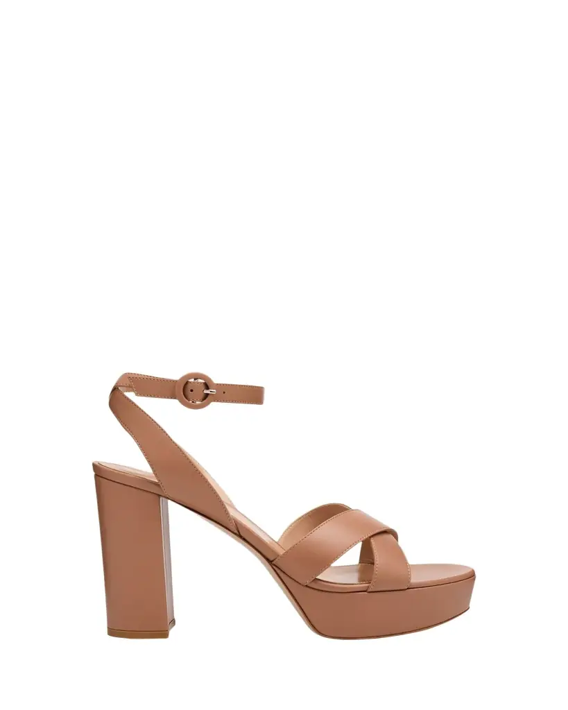 Gianvito Rossi Crisscross Ankle-Strap Platform Sandals