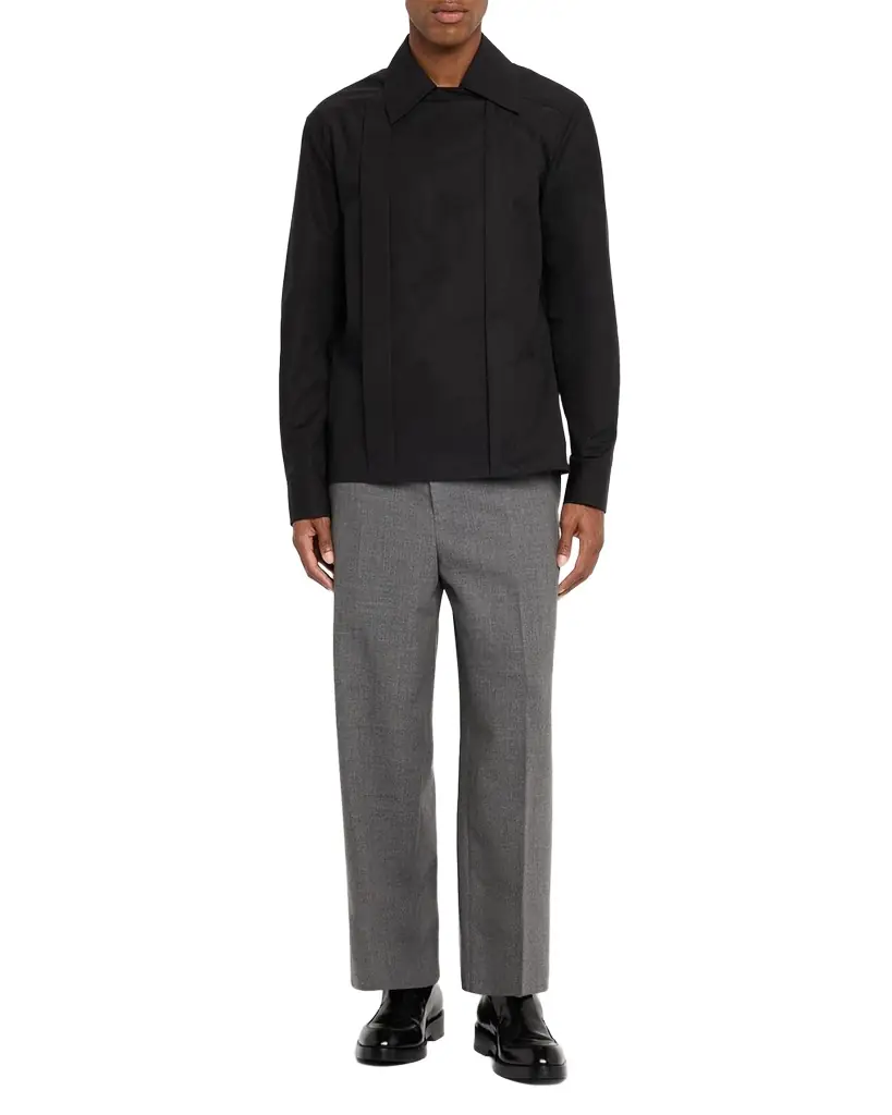 Jil Sander Men 's Cotton Double-Pleated Dress Shirt