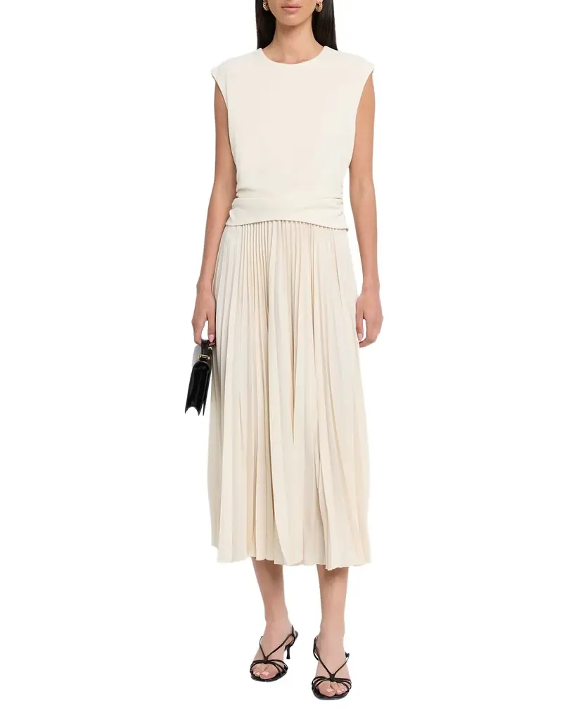 taylor pleated midi dress Women's Taylor V-Neck Pleated Midi Dress