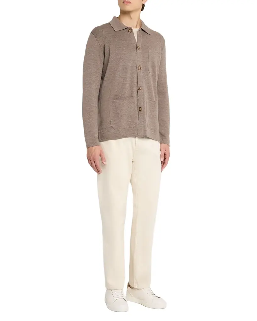 Eton en 's erino Wool ilano Knit Overshirt