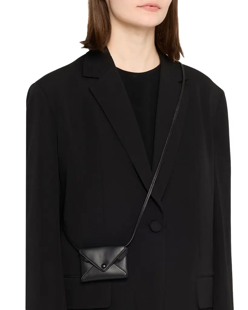 THE ROW Mini Envelope Leather Pouch with Strap