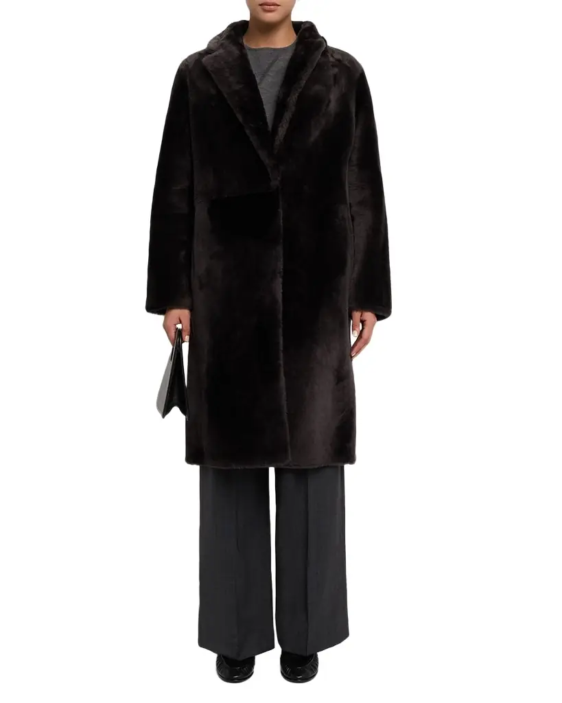 Yves Salomon Long Reversible Shearling Coat