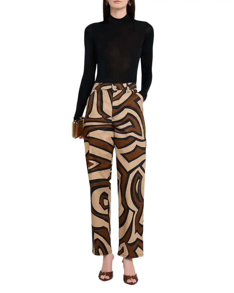 Pucci Labirinto Print Cotton Gabardine Pants