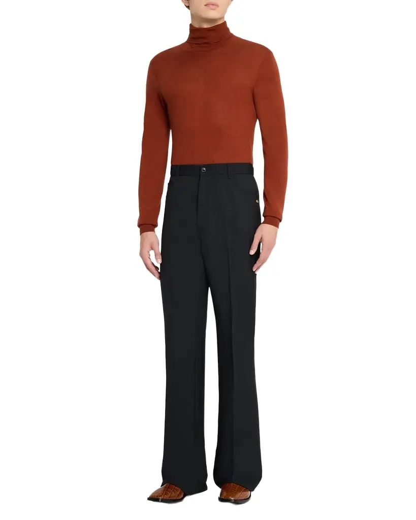 Amiri Men 's Polyester and Wool Bootcut Five-Pocket Pants