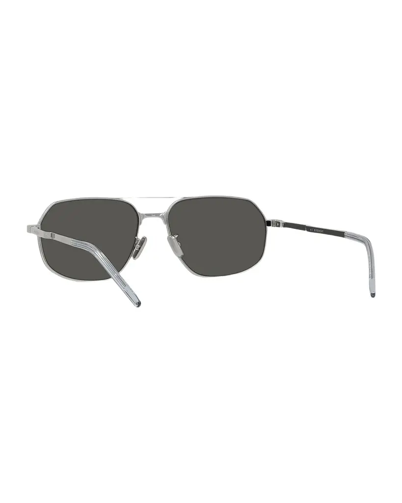 Givenchy GV One 57mm Metal Aviator Sunglasses