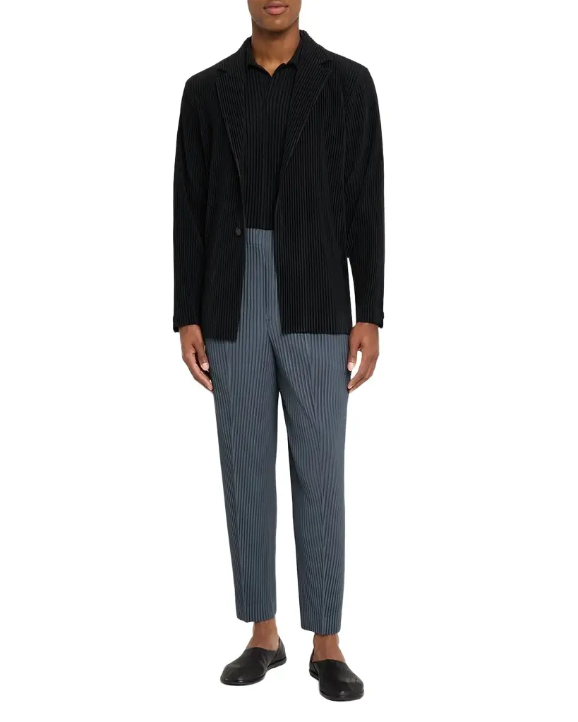 Homme Plisse Issey Miyake Men 's Pleated Basics Jacket