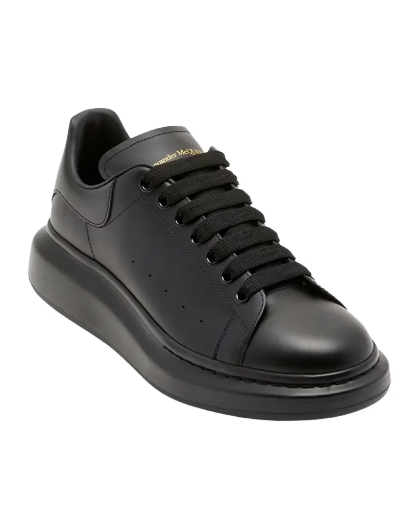 McQueen Men 's Smooth Leather Oversized Sneakers