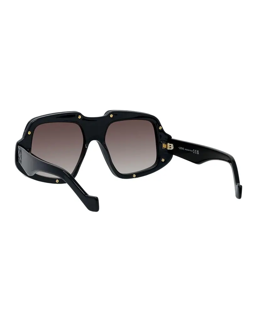 Loewe Men 's Maxi-Anagram Plastic Square Sunglasses
