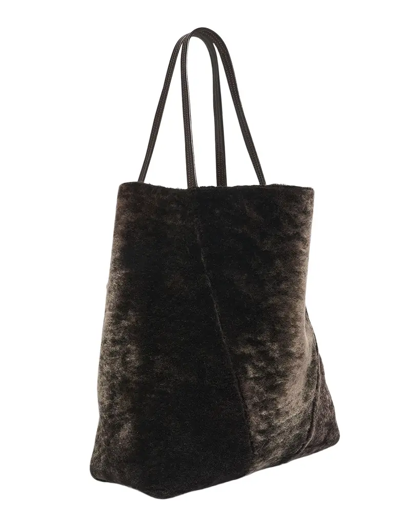 Chloe Spin Large Shearling Tote Bag