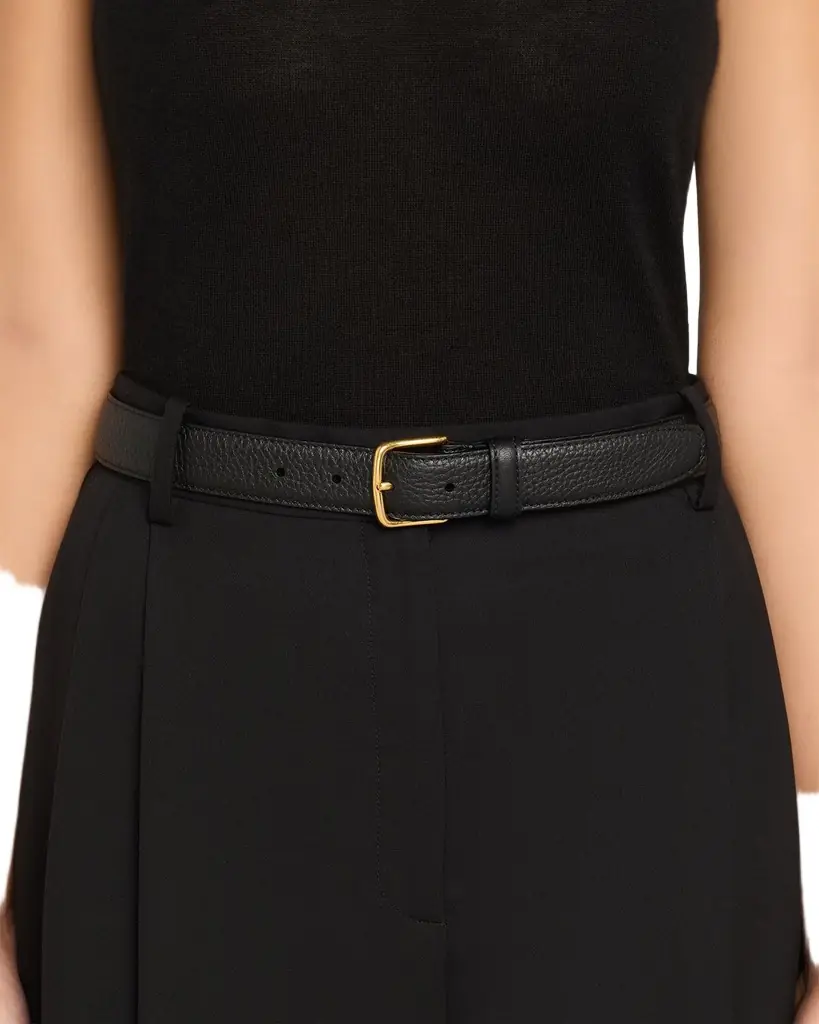 THE ROW Classic Pebbled Leather Belt