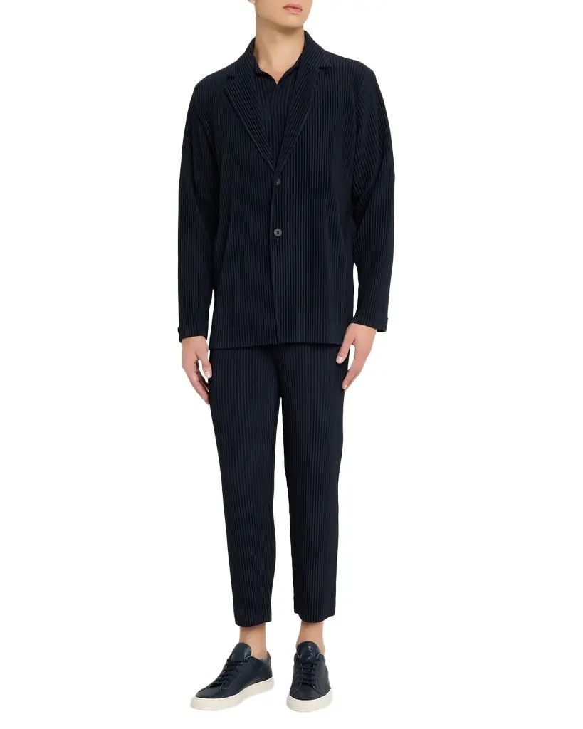 Homme Plisse Issey Miyake Men 's Pleated Basics Jacket