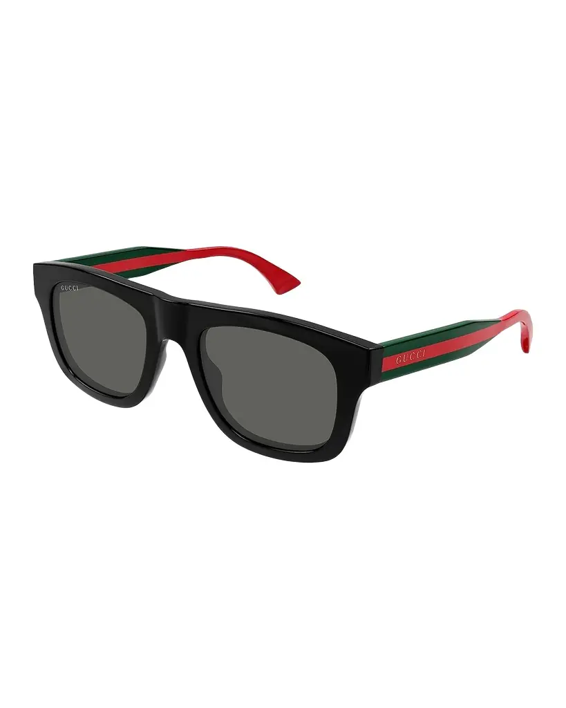 Gucci Men 's Gg1991s-001 Acetate Square Flat-Top Sunglasses