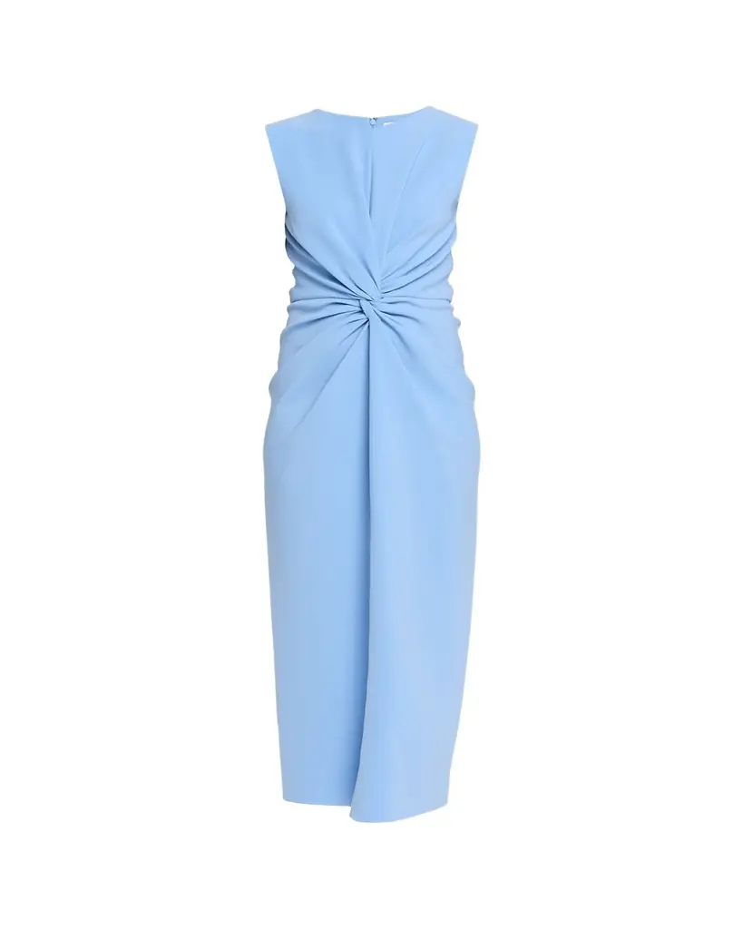 Prabal Gurung Sleeveless Twist-Front Bodycon Midi Dress