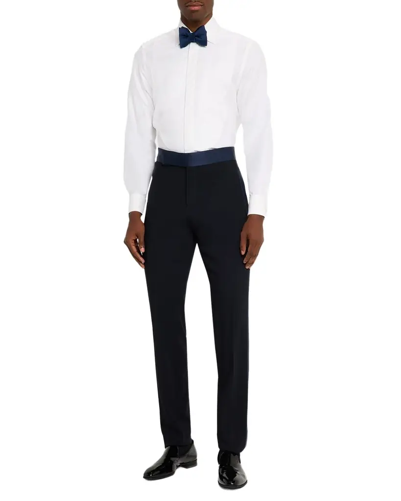 dunhill Men 's Cotton and Silk Bib-Front French Cuff Dress Shirt