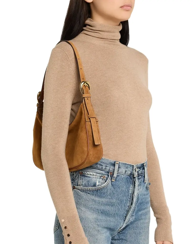 STAUD Pine Suede Shoulder Bag