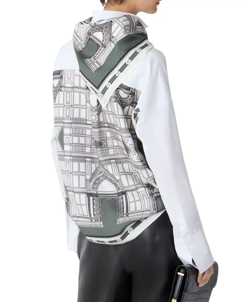 CALLAS Milano Sirene Poplin Silk Scarf-Back Shirt