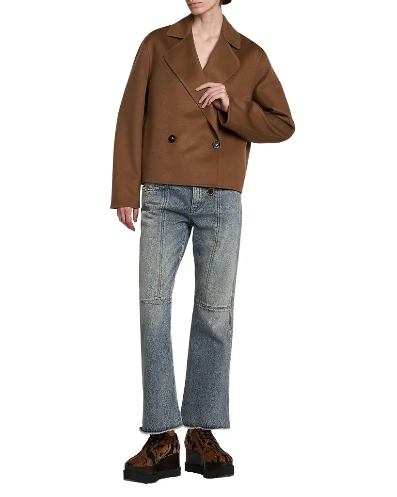 Stella McCartney Double-Breasted Short Wool Peacoat