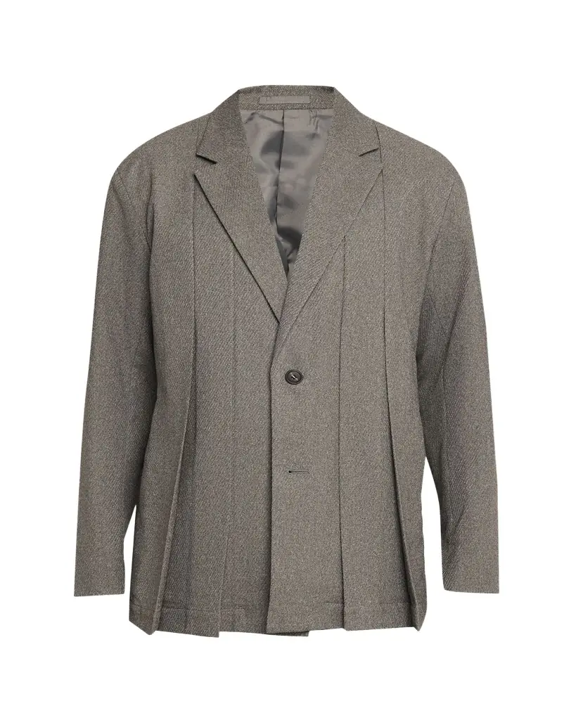 IM MEN Men's Wool Like Tweed Jacket