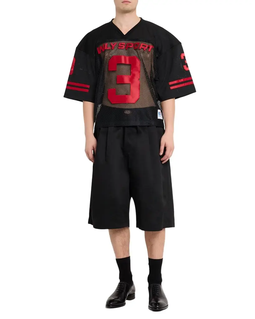 Willy Chavarria Men 's Waistband-Label Oversized Shorts