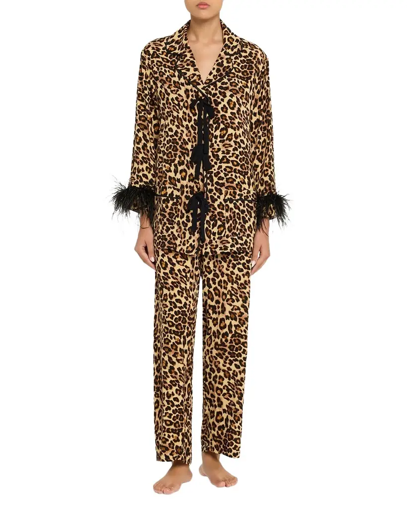 Sleeper Leopard-Print Viscose Pajama et