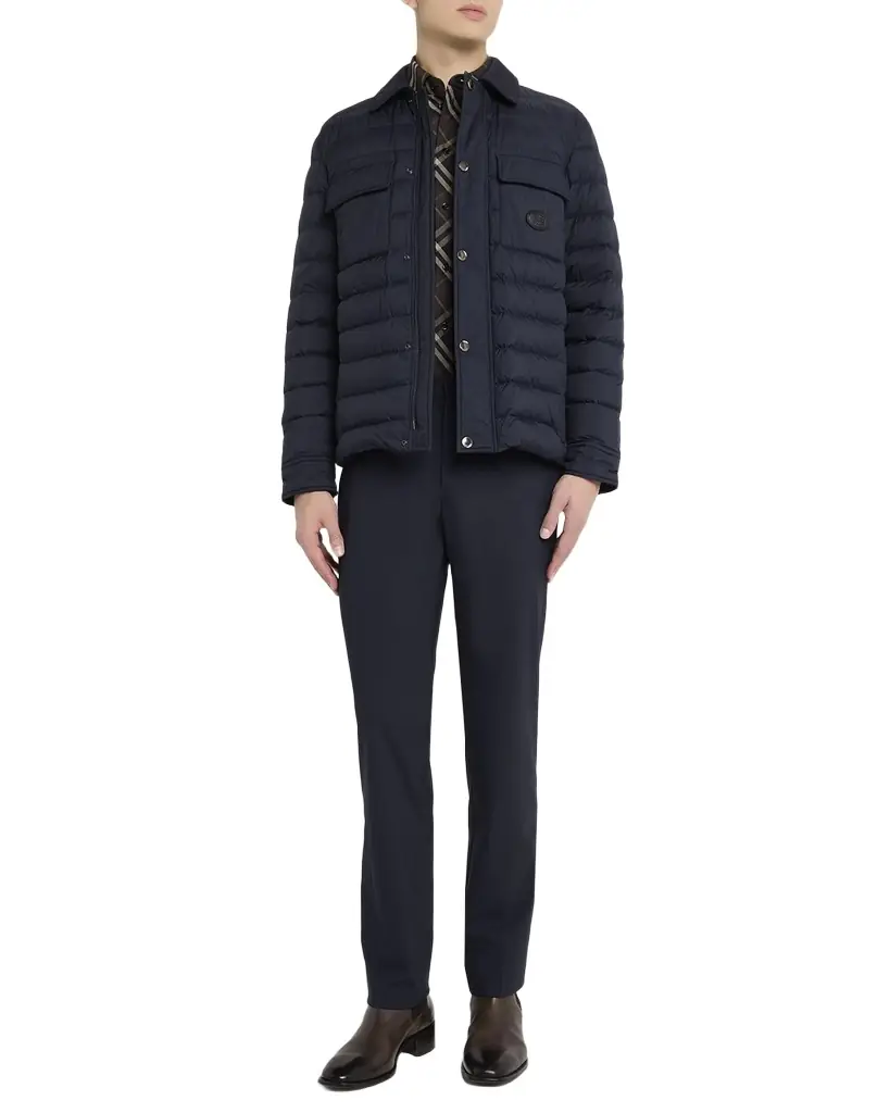Burberry Men 's Nylon Padded Down Overshirt